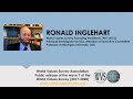 WVS Wave 7 Data Public Launch Talk: Ronald Inglehart