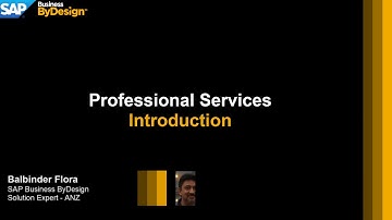 SAP Business ByDesign - An Introduction to Professional Services