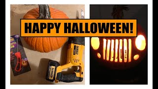 How An Electrician Carves A Jeep Pumpkin