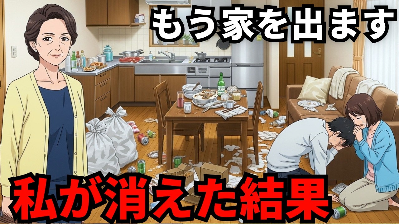 「飯まだ？」高熱で寝込む私を無視して外食へ行く息子夫婦。→耐えかねた私が無言で“家出”して3日。荒れ果てたゴミ屋敷で、彼らがとった「驚愕の行動」とは？