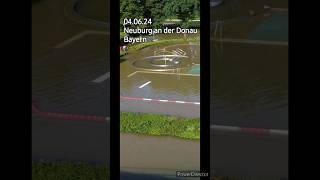 Hochwasser Bayern Schwimmbad Neuburg an der Donau