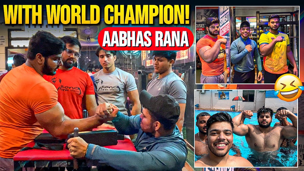 PRACTICE & SWIMMING WITH WORLD CHAMPION ( AABHAS RANA ) 🔥 - YouTube