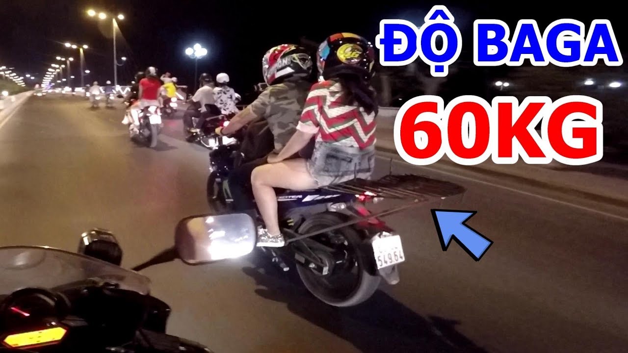 shop đồ phượt nha trang 2022 New Exciter độ baga chất được 60kg đồ khi đi phượt | MotoVlog Nha Trang