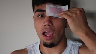 WAX STRIP ON EYEBROW! *PRANK*