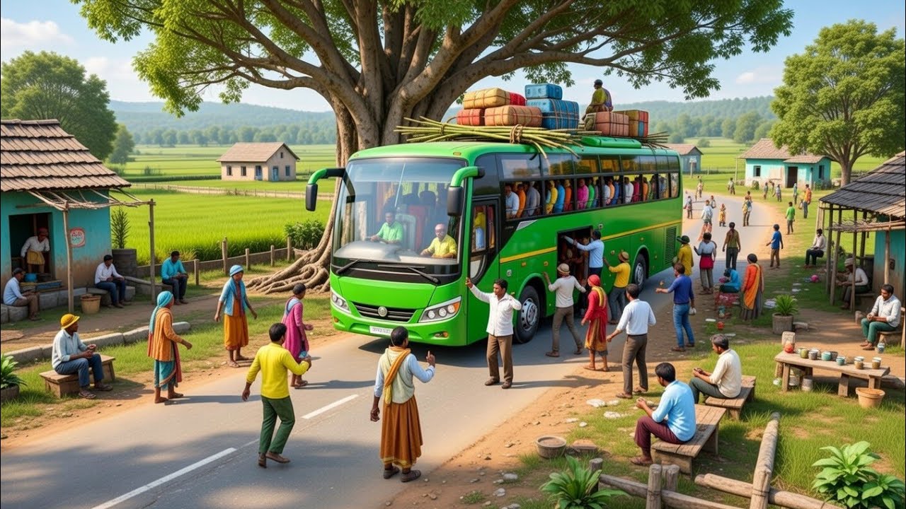 110km/h Crazy Village Pickup 🚍 | Mini Bus Driving Simulator 3D | Insane Driving Skills