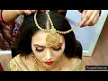 real bridal Juda hairstyle & Tikka fit for beginners/Pooja Chaudhary khushi makeovers