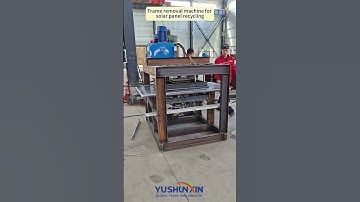 Frame removal machine for solar panel recycling  #machine #sustainablesolutions