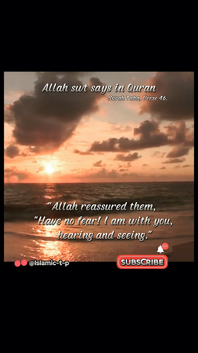 Surah Taha, Verse 46.|Allah reassured them, 'Have no fear..#islamicshort #love#Qalbi Fil Madinah#new