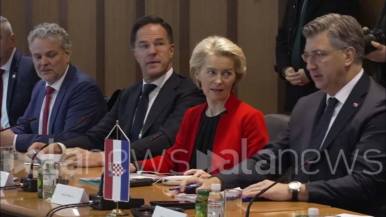 Ue, von der Leyen a Sarajevo con primo ministro olandese e croato YouTube