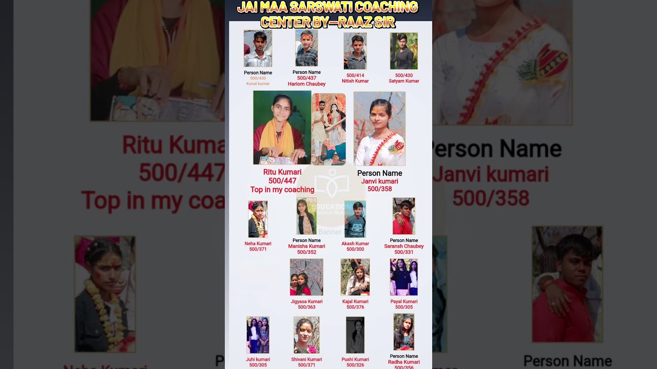 poster in my coaching all of u students result 😮