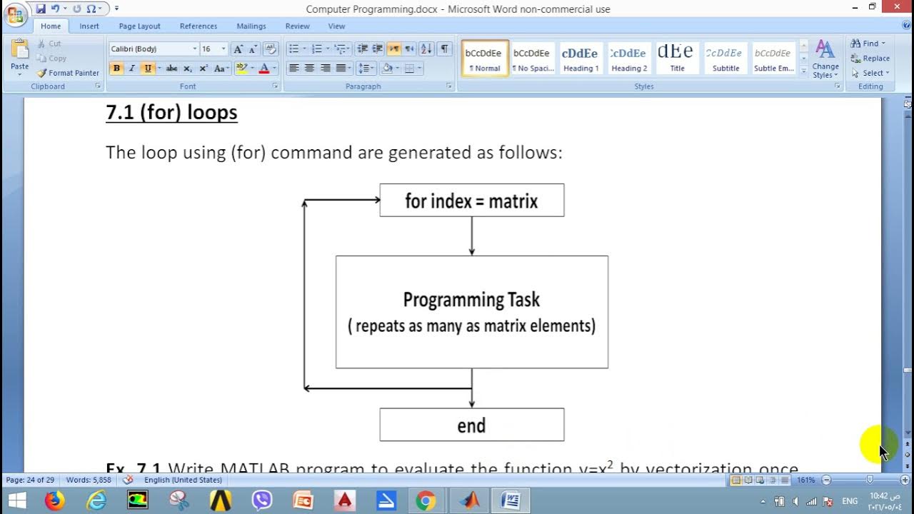 for loops in MATLAB - YouTube