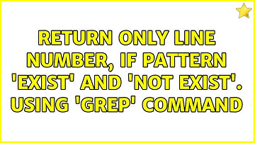 Return only line number, if pattern 