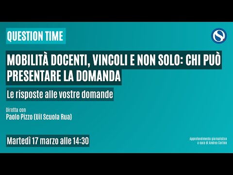 Video Mobilità docenti, vincoli e non solo: chi può presentare la domanda