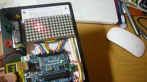 Arduino direct drive TWO 8x8 matrix LEDs
