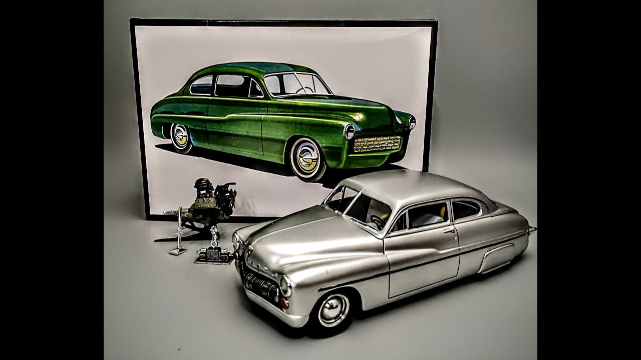Bare Metal Finish 1949 Mercury Merc Custom Coupe 1/25 Scale Model Kit Build How To Assemble Paint