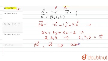 Find the equation of the plane through the points (2,2,1) and (9,3,6) and perpendicular to the p...