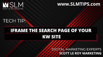 Tech Tip: iFrame the Search Page of Your KW Site