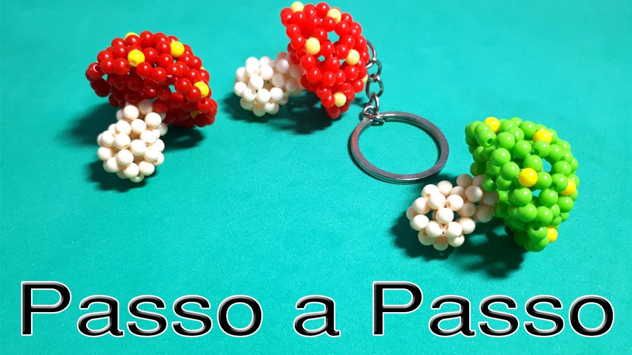 Cogumelo de Miçangas Passo a passo