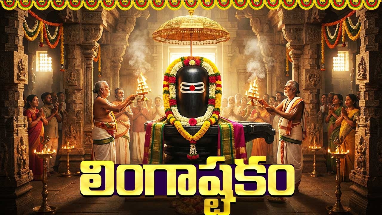 లింగాష్టకం | Lord Shiva Popular Stotra Lingashtakam With Lyrics | Shiva Bhakti Songs