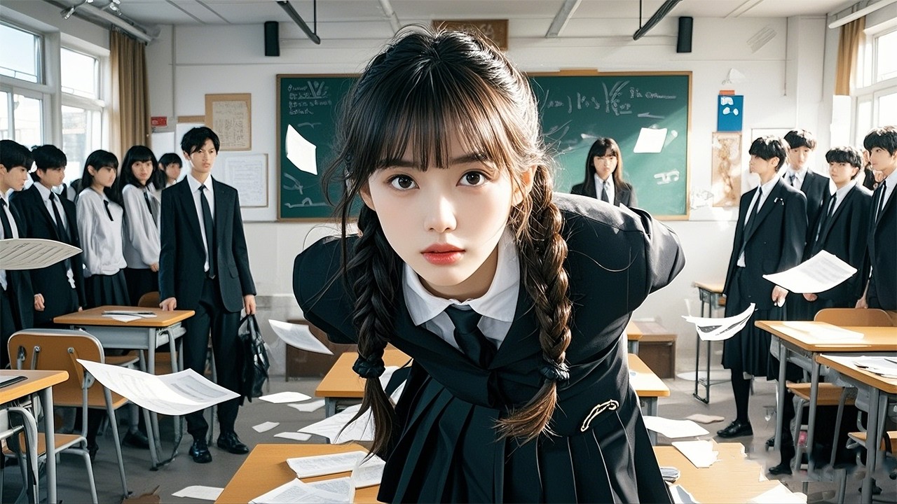 ❤️貧民窟爬回豪門第一天，轉學首日竟被養女當眾辱罵是狗。她反手掀翻課桌砸開校董會大門，身後突然齊刷刷響起：“恭迎大小姐歸位！”