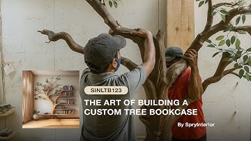 Installing Giant Blossom Bookshelf | How To Build Wooden Shelves | Tree Bookshelf Collection 2025