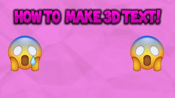 HOW TO MAKE 3D TEXT! [PAINT.NET TUTORIAL]