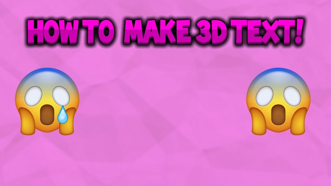 HOW TO MAKE 3D TEXT! [PAINT.NET TUTORIAL] - YouTube