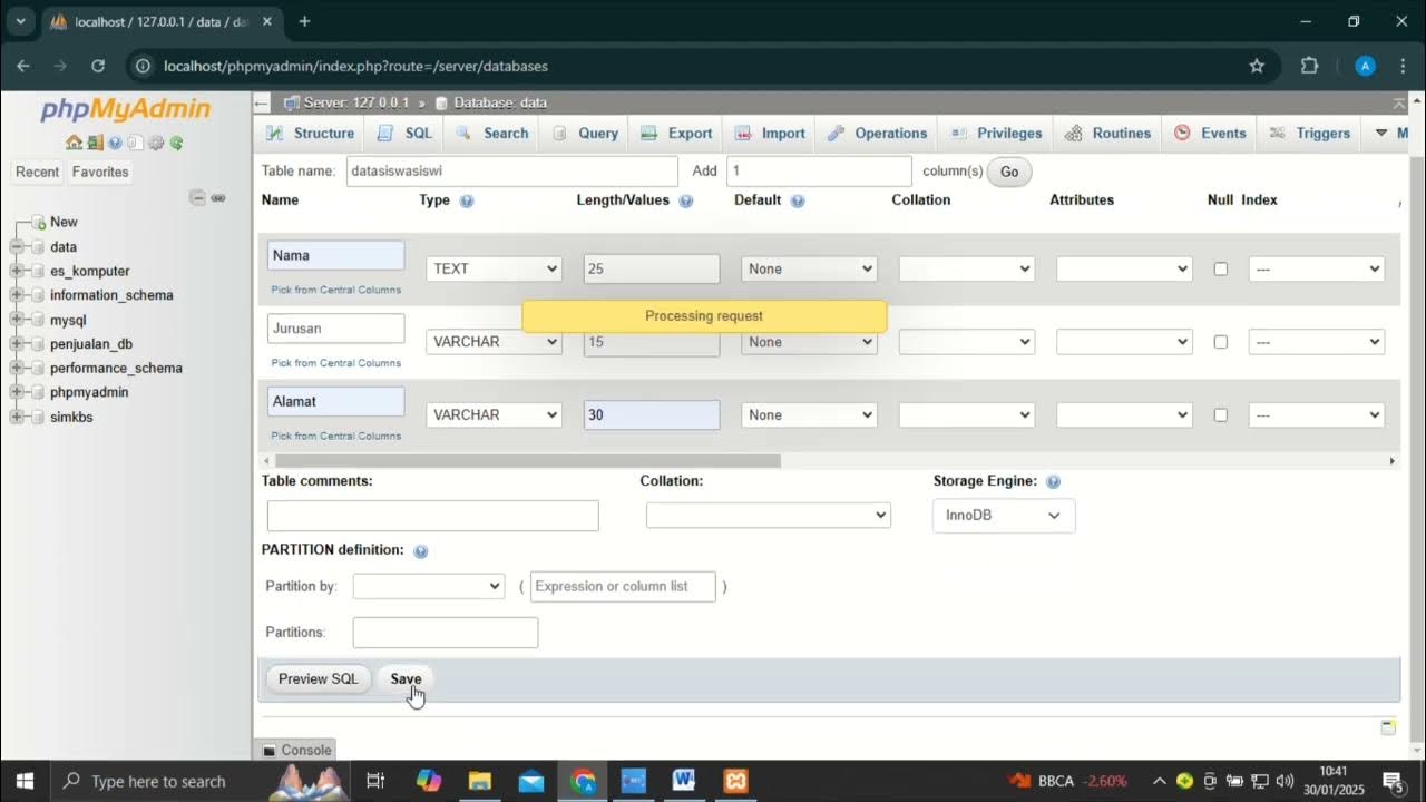 TUTORIAL MEMBUAT DATA DENGAN XAMPP DI PHP MYADMIN - YouTube