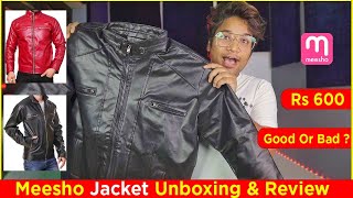 Meesho Men Black Jacket Unboxing & Review In 2021 | Meesho Leather Type Jacket Under 600 Winter haul