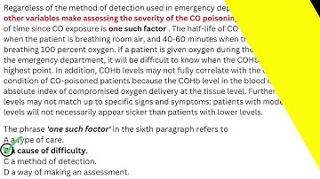OET reading part C practice test Detecting Carbon Monoxide Poisoning OET GLOBAL