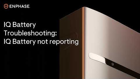 Troubleshooting IQ Battery: IQ Battery not reporting