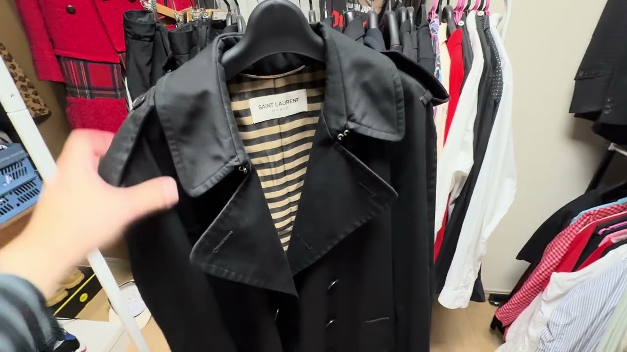 SAINT LAURENT トレンチコート　エディスリマン　Hedi Slimane サンローラン