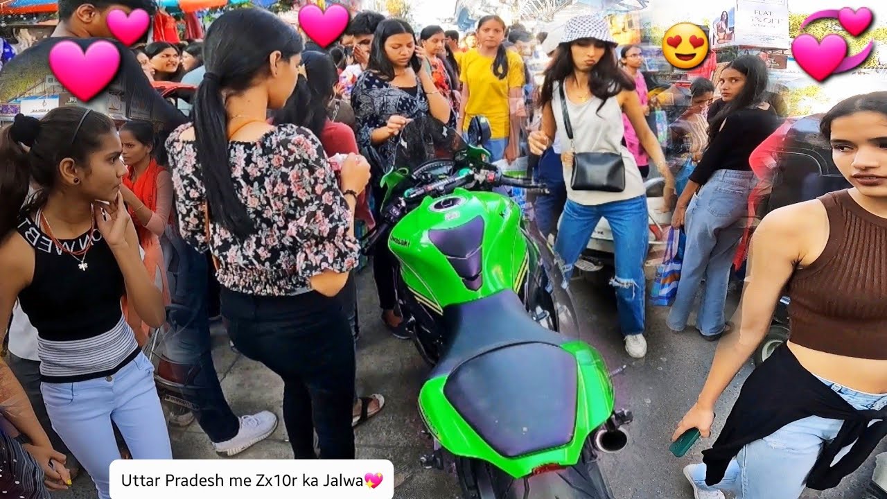 Gorakhpur me Ladkiya Deewani hogyi💕|Superbike Zx10r in Gorakhnath Mandir|Z900 Rider
