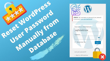 How to Reset WordPress Password from Database | phpmyadmin