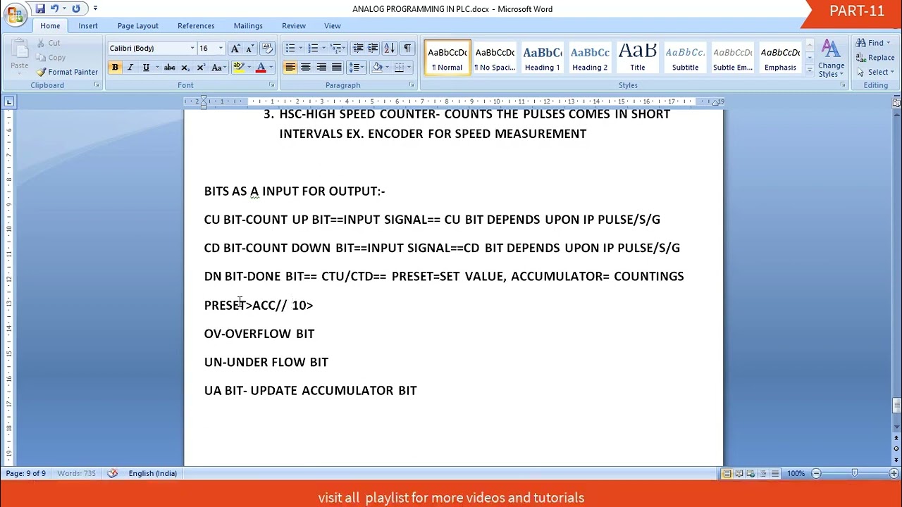 #PART11 Counters CTU and CTD in RSLogix 500 Software #ALLENBRADLEY #PLC (video lesson)