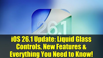 iOS 26.1 Update: Liquid Glass Controls, New Features & Everything You Need to Know!
