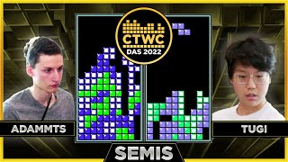 CTWC DAS 2022 | SEMIS | Adammts vs Tugi | Classic Tetris! Boom!