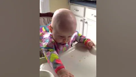 Playing with her food