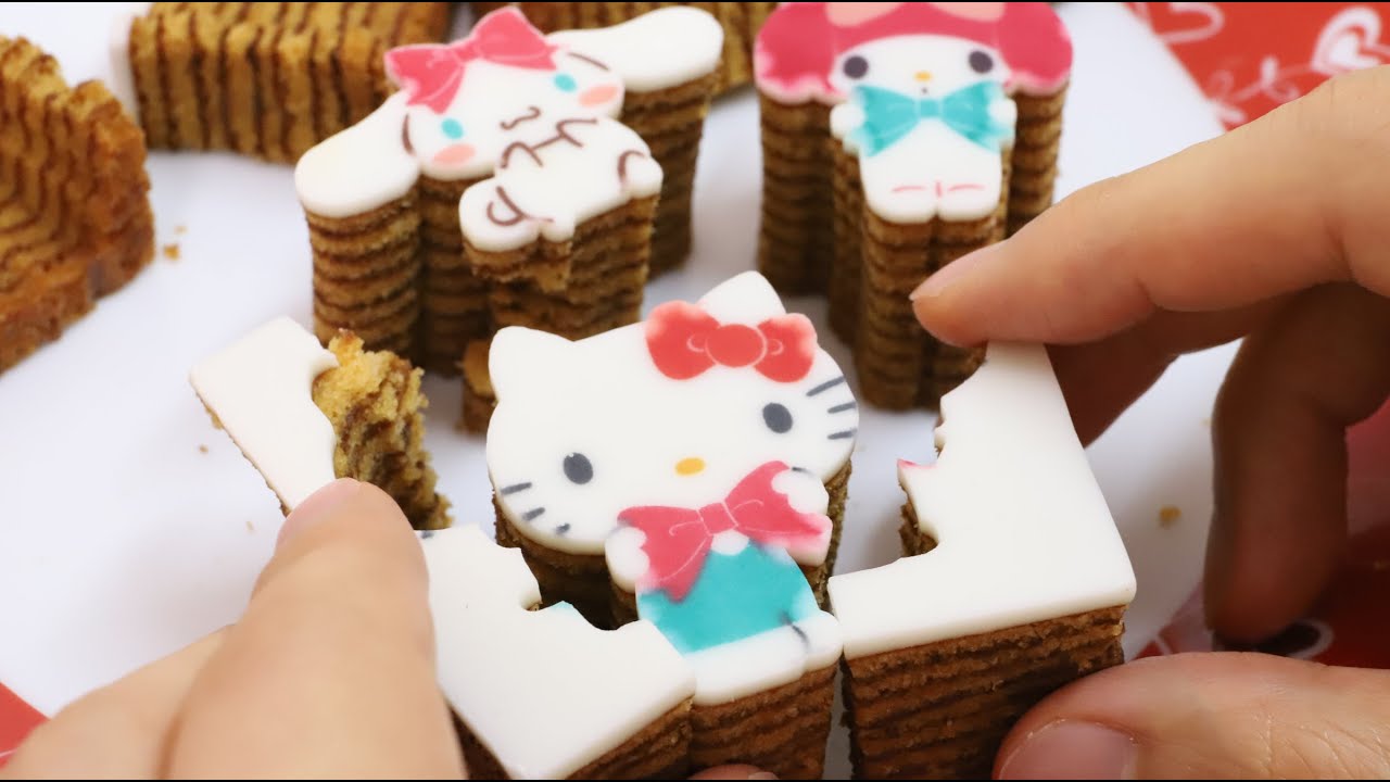 Hello Kitty and Sanrio Characters Baumkuchen German... - youtube
