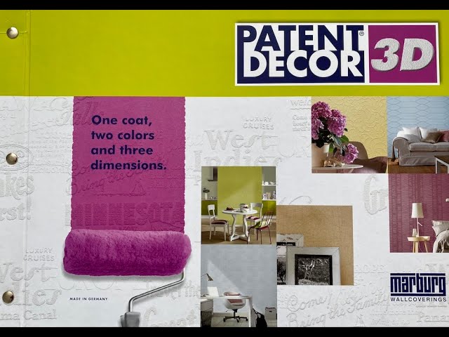 Marburg Patent Decor 3D new видеообзор обоев под покраску (HD)
