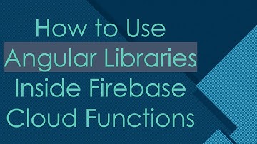 How to Use Angular Libraries Inside Firebase Cloud Functions