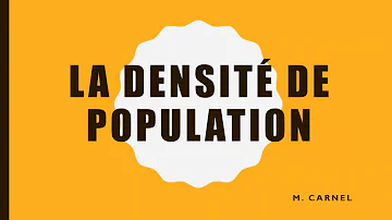 Comment calculer la densité moyenne de population ?