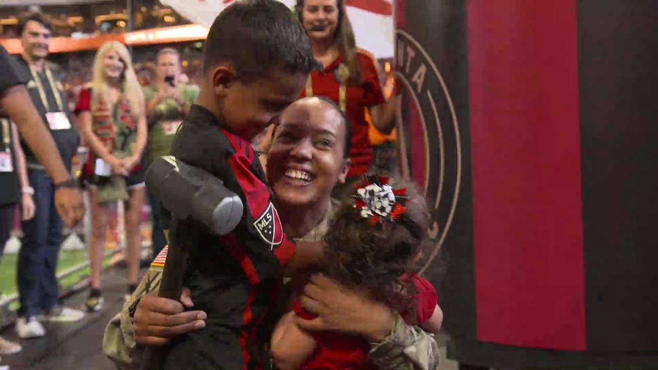 CAN'T MISS: The ATL UTD Military Homecoming Surprise football score