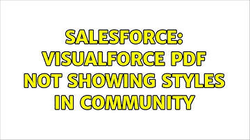 Salesforce: Visualforce PDF not showing styles in Community