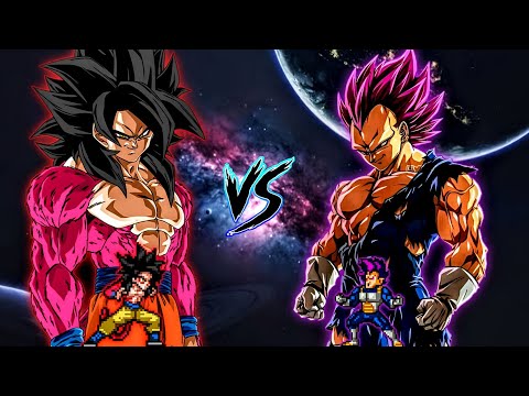 Son Goku SSJ4 V4 VS TND Vegeta Ultra Ego V2 In Mugen