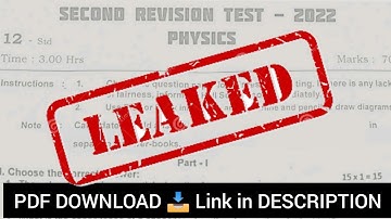 12 th std physics Second Revision Question paper Leaked? #questions #leakedvideo #12th