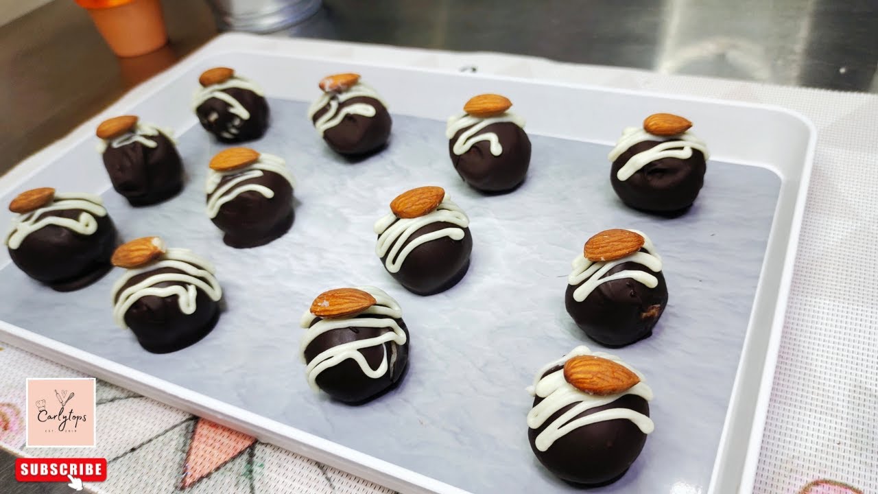 Creamcheese Almond Chocolate Truffles | Carlytops