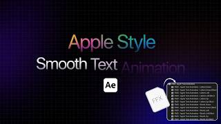 Full Smooth Text Animation - Apple-Style - After Effects Tutorial Update