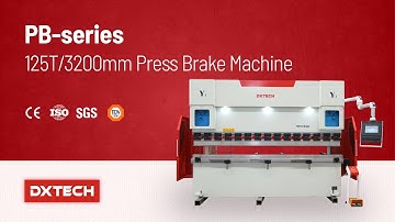 DXTECH PB-Series 125T/3200mm High Strength Press Brake Machine With DE-15 CNC System for Sale!