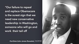 John James called the Affordable Care Act a "Monstrosity"